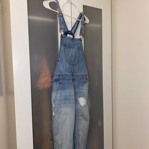 Light denim blue overalls
